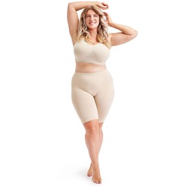 All Woman Plus Size Long Leg Anti Chafing Knickers (Single Pair) (18-22, Beige)