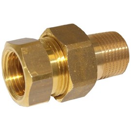 Schell 141010099 Heizkörperverschraubung Passage for Iron Piping 10 bar Brass 1/2 Inch