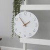 mooas Flatwood Wall Clock, Analog Wall Clock, Silent Non-Ticking 12