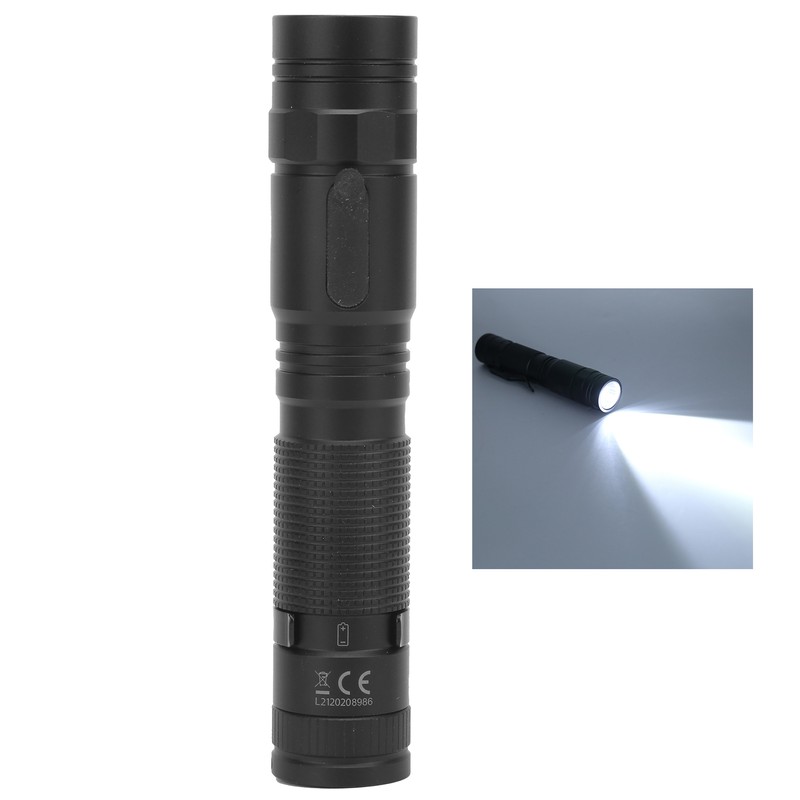 LED Flashlight Built in 1800mAh Lithium Battery IPX6 Waterproof Torch