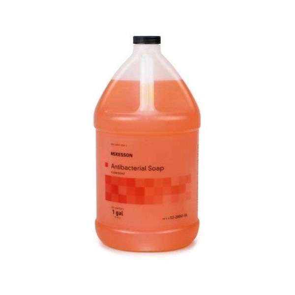 McKesson Light Orange Clean Scent Antibacterial Soap Liquid 1 gal. Jug