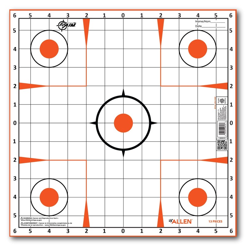 Allen Company EZ Aim 12 inch Square Sight-in Grid Paper