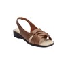 Comfortview Women's The Pearl Sandal - 8 W, Bronze (Wide