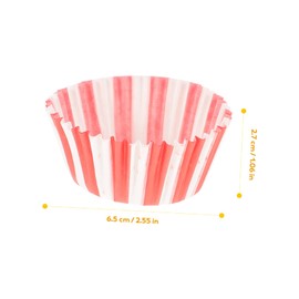 MAGICLULU 100pcs Stripes Paper Muffin Cups Baking Paper Cup for Muffins Cupcakes Cupcake Liners Cups Non-Stick Heat-Resistant