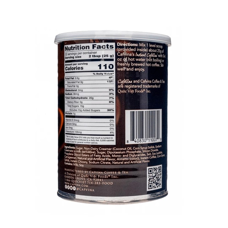 Cafvina 3-in-1 Instant CaféSua Mix – 1 lb 4 oz