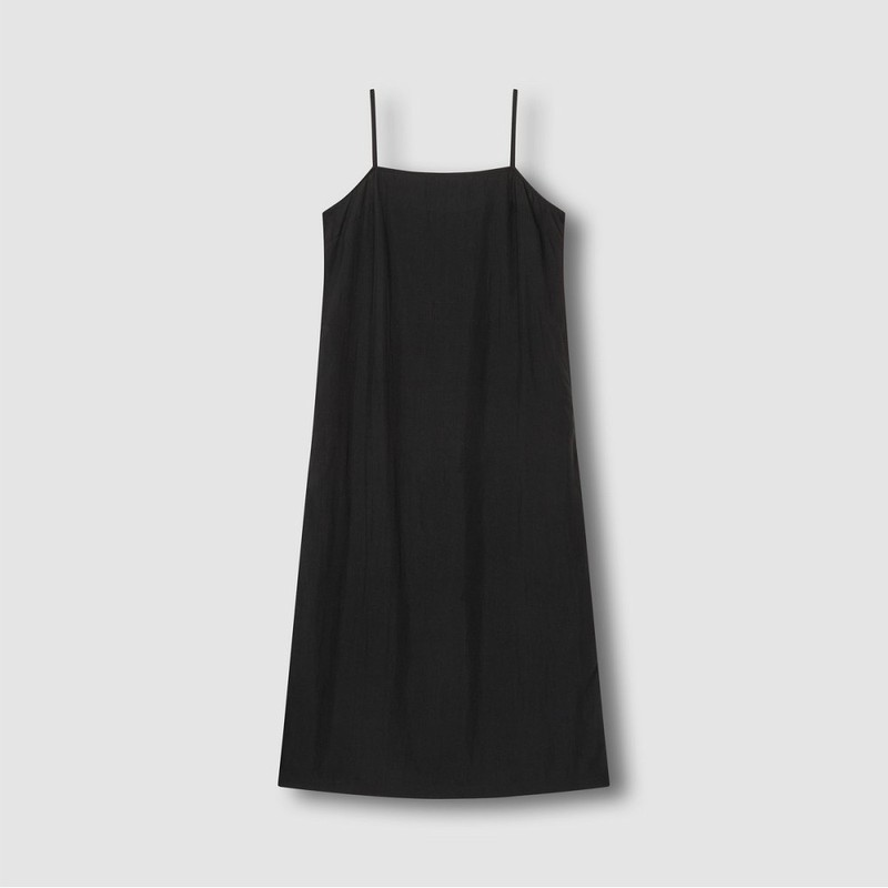 JAJU Women's Crinkle Busteir Dress_Black