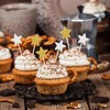 Pistha 50 Pcs Star Cupcake Toppers Glitter Twinkle Star Cupcake