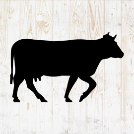 Cow Wall Decals Silhouette - Cow Wall Stickers - Farm Animals Farmhouse Life Farmer - Cow Room Decor for Bedroom Kitchen Laptop Water Bottle Car Window Decals DWSV5232
