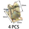 4 PCS Heavy Duty Gate Wheels Rigid Track Pullyes,Colored Steel