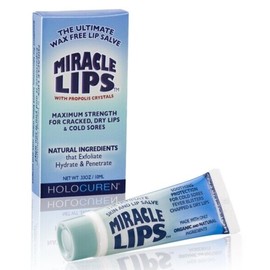 Miracle Lips Salve for Dry, Cracked, Sunburned Lips, Cold Sores Correct Problems