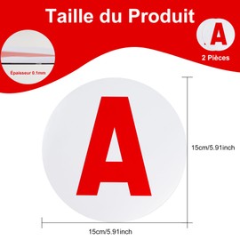 YAOZUP 2 x magnetic disc stickers, diameter 15 cm, car window, for attaching to the vehicle, magnetic disc sticker for young motorists