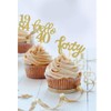 Decoraciones para cupcakes de 40 cumpleaños con purpurina dorada, juego