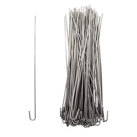 Aluminum 8inch 100 Packs Chain Link Fence Ties, 12.5 Gauge Aluminum Wire Hook Ties for Chain Link Dog Fence, Diameter 2mm