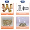 HiamnfLiiy 10-24UNC Rivet Nut，130 Pieces SAE Flat Head Rivnuts,Zinc Plated
