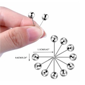 Pack of 100 Round Plastic Head Push Pins Head Push Pins Map Tacks Drawing Pins Map Pins for Pin Board Thumb Tacks (Golden)