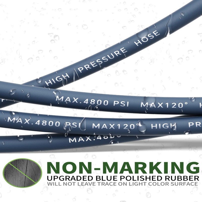 Unbranded 50FT 4800PSI Pressure Washer Hose 3/8" Wire Braided Kink