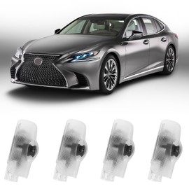 4Pcs Car Door Lights Logo Projector Compatible with LS/ES/is/LX/RX/GS/GX/RC/UX Car Accessories, No Fade HD LED Car Welcome Projector Lights, 3D Ghost Shadow Light