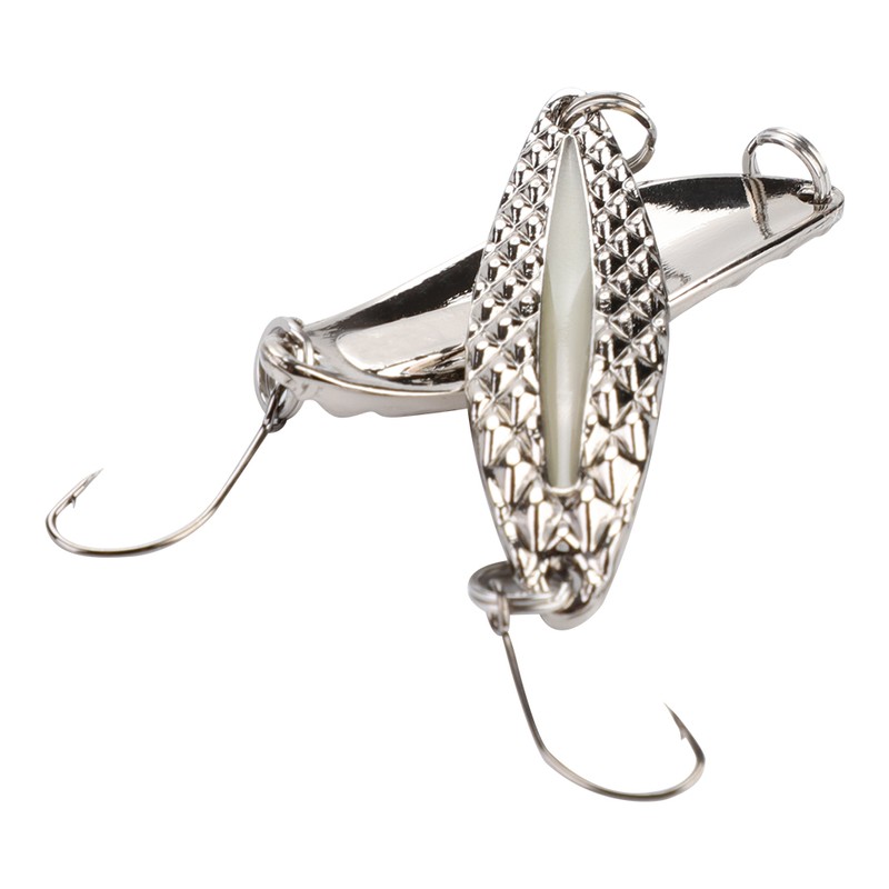 10pcs Metal Shiny Spoon Bait Hard Lures with Hook Fishing