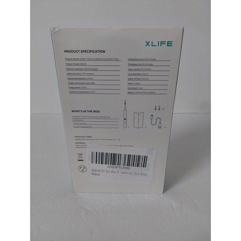 Xlife Smart Visual Earwax Removal Cleaning Tool. NEW SEALED