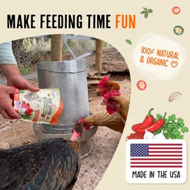Feed Toppers - Immunity & Digestion Boosting - 8oz | Made in The USA | All-Natural Chicken Treats for Laying hens | Delicious Chicken Snacks | Chicken coop Accessories and Treats for Chickens