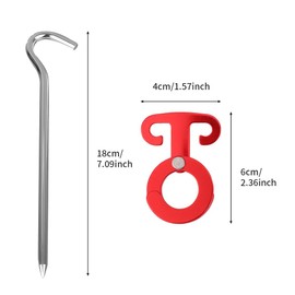 Quiltique 12 Pieces Tent Pegs with 1 Hook Loop, Aluminum Alloy Tent Peg for Camping Outdoor Picnic Hiking Fishing (Color : Silver)