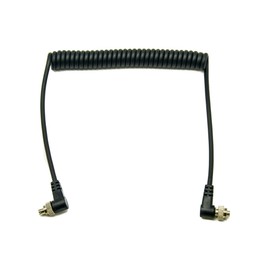 PROtastic Flash Sync Cable : Male PC to Male PC Coiled Cable, 30cm - 100cm Long.