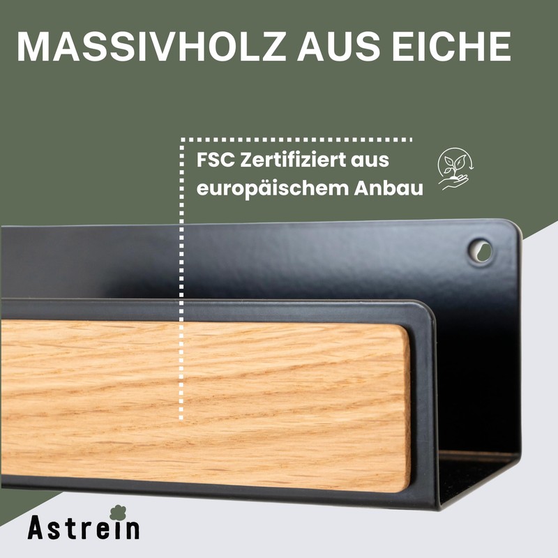 Astrein® Magnetic Key Holder, Wooden Key Holder, Oak, Key Holder