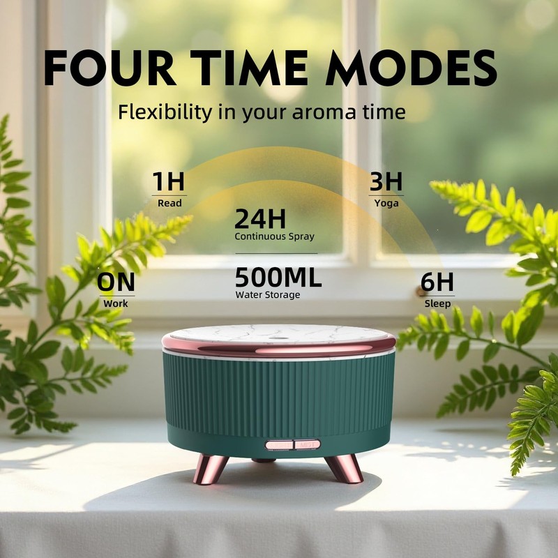 500ML Essential Oil Diffuser: Ultrasonic Aroma Diffuser with Remote Control