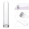 5 Pcs 100ml Plastic Test Tubes with Lid, Clear Test