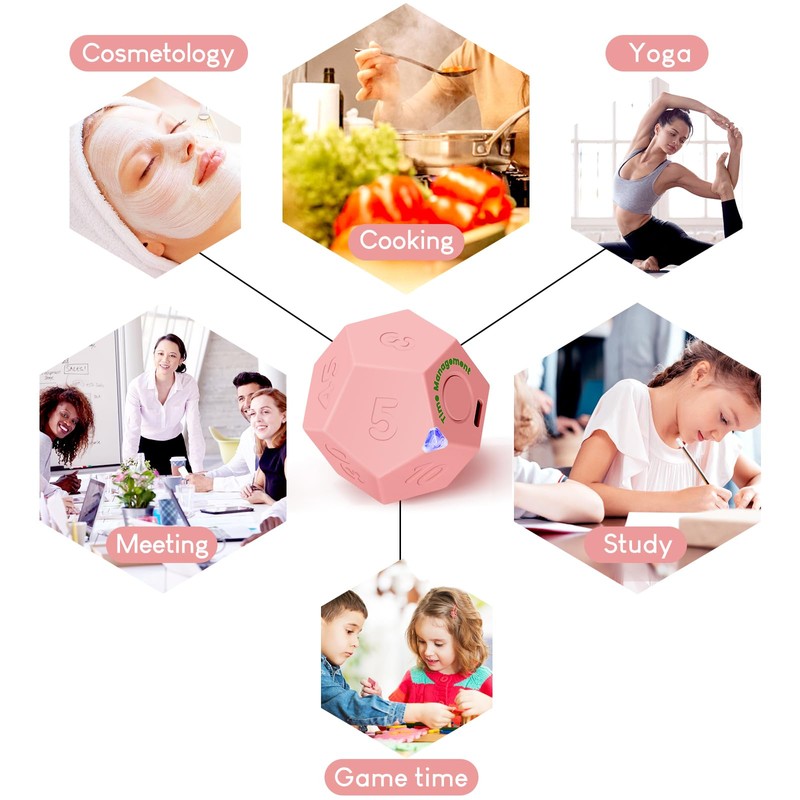 Pomodoro Timer, 11 Preset Time Productivity Timer, Ring/Vibrate Mode Productivity