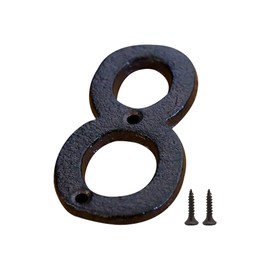 Zayookey Cast Iron House Numbers with Screws, Metal Number, House Numbers for House Door Street Mailbox (Door Number 8)