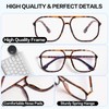 Oversized Square Aviator Reading Glasses for Women/Men - Large Frame