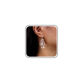 Atentuyi Crystal Earrings Silver CZ Drop Bridal Earring Crystal Tassel Wedding Earrings Crystal Dangle Earrings Long Chandelier Earrings Jewellery for Women and Girls, Zinc