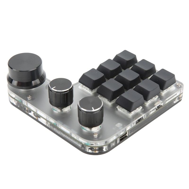Mini Keypad 9 Keys 3 Knob RGB Multifunctional DIY Shortcut
