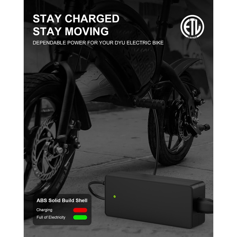 VHBW 42V 2A Electric Bike Charger for DYU D3F, King750,