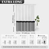 Seasonwood 96 inch Extra Long Shower Curtain Black and White