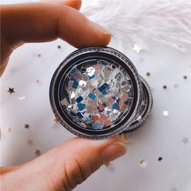 Paillettes per unghie argentate paillettes quadrate forniture per nail art per decorazioni unghie trucco fai da te arti artigianato accessori per nail art