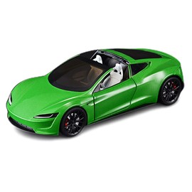 1/24 Diecast Roadster Model Car with Pull Back Function, Sound and Light, Alloy Metal Vehicles Roadster Toy Car Ideal Collectible for Kids Adults Enthusiasts, Great Birthday Gift (Green)