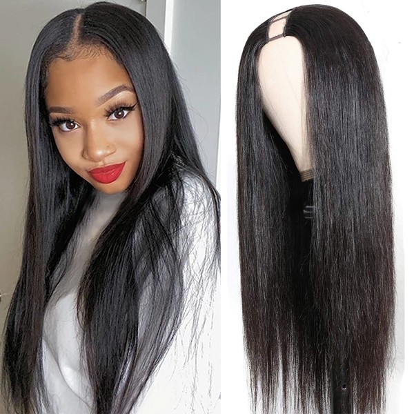 Oseti Straight V Part Wig for Black Women Long Black