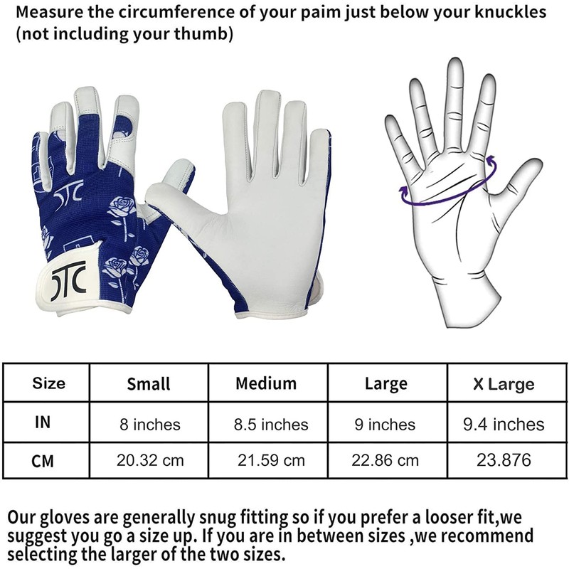 D.C.T Real Leather Goat Skin working gloves (X-Large, Blue)