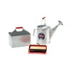 Behrens Rectangular Patitioned Cleaning Cadding – Galvanized with red Handle