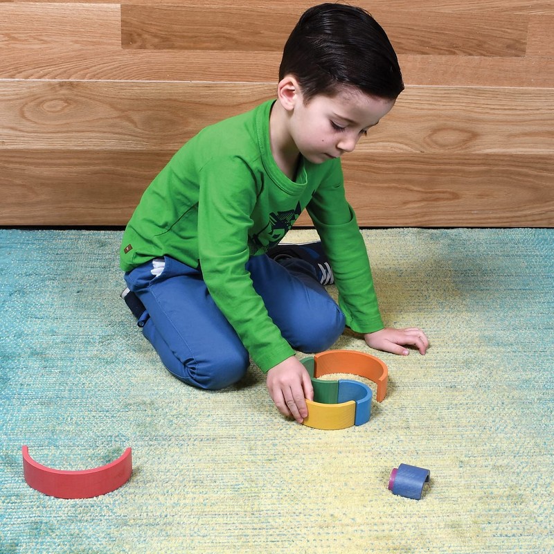 TickiT Wooden Rainbow Architect Arches - Nesting Puzzle - Stacking