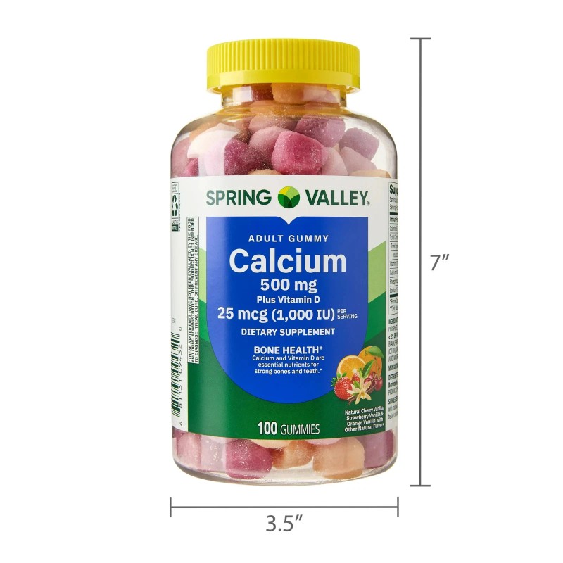 Spring Valley Calcium 500 mg Plus Vitamin D 25 mcg