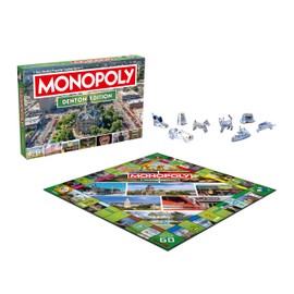 Monopoly Board Game Denton TX Edition : 2-6 Players Family Board Games for Kids and Adults, Board Games for Kids 8 and up, for Kids and Adults, Ideal for Game Night