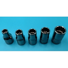Snap-on NEW Snap-On 5-10mm Shallow 12-Point Sockets 1/4" Drive Metric 5-pc Kit 111TMMDY