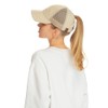 C.C Solid Cotton Ponytail Cap Pony Cap (Beige)