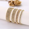 JewelryWe Women 4PCS Stackable Bracelet Sparkle Rhinestone Tennis Stretch Bracelets