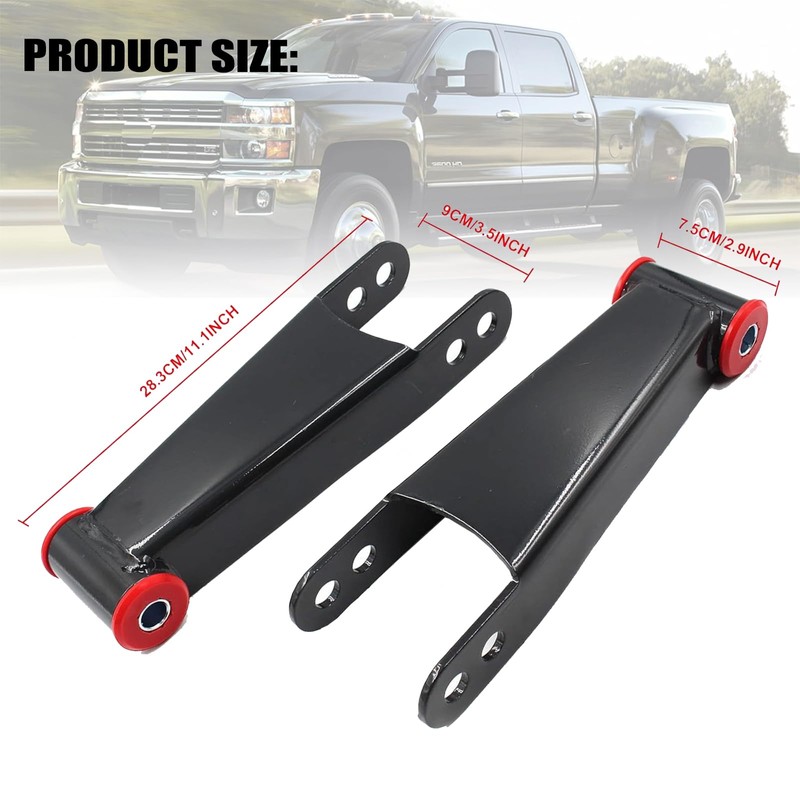 TUNTUN 2-3" Suspension Rear Drop Lowering Shackles Kit Compatible With
