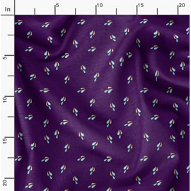 Soimoi Purple Rayon Fabric Colourful Water Drops Nature Print Fabric by the metre 56 Inch Wide