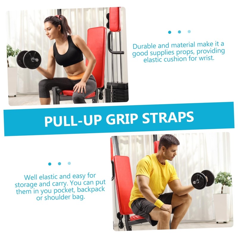 Mipcase 3 Pairs Gym Strap Hand Grip Gloves for Weightlifting